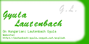 gyula lautenbach business card